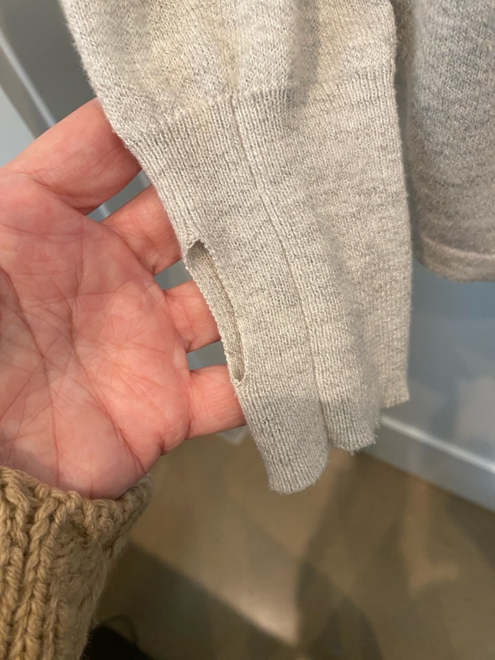 BETABRAND No Sweat(er) Wrap Gray Cardigan L - Picture 3 of 6